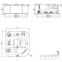 SPA басейн вбудований із нагрівачем Jacuzzi Italian Design Santorini Pro sound 9444-835