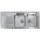 Кухонна мийка на дві чаші з сушкою Elleci River RIVER 500 DX Х права, нержавіюча сталь в асортименті