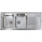 Кухонна мийка на дві чаші з сушкою Elleci River RIVER 500 SX Х ліва, нержавіюча сталь в асортименті