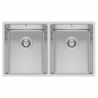 Кухонна мийка на дві чаші під стільницю Elleci Square 720 2V R14 під нержавіючу сталь
