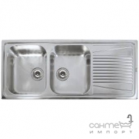 Кухонна мийка на дві чаші з сушкою Elleci River RIVER 500 SX Х ліва, нержавіюча сталь в асортименті