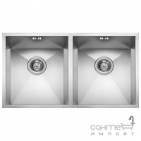 Кухонна мийка Elleci Square Square 720 2V on top нержавіюча сталь