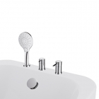 Смеситель для ванны на три отверстия с донным клапаном и сливом-переливом с наполнением GRB Time 46 231 460 хром