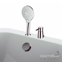 Смеситель для ванны на два отверстия с донным клапаном и сливом-переливом с наполнением GRB Time 46 230 460 хром
