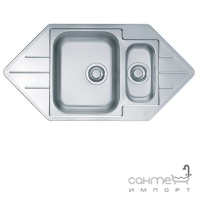 Кухонная мойка на полторы чаши с сушкой Alveus Line 40 1065674 нержавеющая сталь матовая