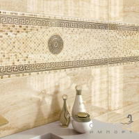 Настенная плитка, декор 25x75 Grespania Palmira Dec. Zenobia Beige