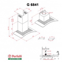 Пристінна витяжка Perfelli Fideo G 6841 ХХ кольори в асортименті