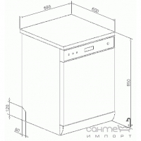 Отдельностоящая посудомоечная машина Smeg Universal Professional LP364XS Нержавеющая сталь