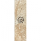 Настенная плитка под мрамор, декор 25x85 EcoCeramic Reale Decor Flor Oro Nuez (бежевая)