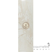 Настенная плитка под мрамор, декор 25x85 EcoCeramic Reale Decor Leon Oro Marfil (белая)