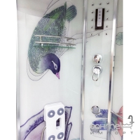 Гидромасажный бокс Atlantis AKL 60P-7 профиль хром, стекло прозрачное, задние стенки рисунок