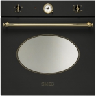 Духовой шкаф Smeg Coloniale SF800A антрацит, фурнитура золото