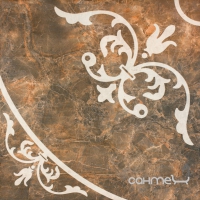 Напольная плитка под мрамор, декор 60x60 Keros Ceramica EMPERADOR DECOR NOCE (коричневая)