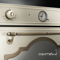 Электрический духовой шкаф Smeg Cortina SF750POL Кремовый, фурнитура латунь с кристаллами Swarovski