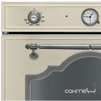 Электрический духовой шкаф Smeg Cortina SF750PS Кремовый, фурнитура состаренное серебро