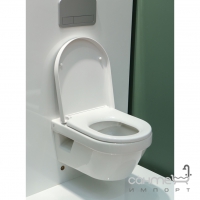 Унітаз безободковий Gustavsberg Hygienic Flush 5G84HR01 з сидінням soft-close + інсталяція TECE