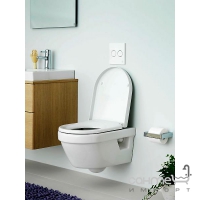 Унитаз безободковый Gustavsberg Hygienic Flush 5G84HR01 с сиденьем soft-close + инсталляция TECE