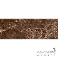 Настенная плитка под мрамор 25x70 Keros Ceramica Vita Cuero (коричневая)