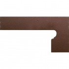 Клинкерная плитка, боковина правая 20x39 Gres de Aragon Cotto Zanquin right Marron (коричневая)