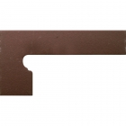 Клинкерная плитка, боковина левая 20x39 Gres de Aragon Cotto Zanquin left Marron (коричневая)