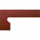 Клинкерная плитка, боковина левая 20x39 Gres de Aragon Cotto Zanquin left Rojo (красная)