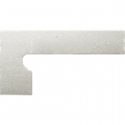 Клинкерная плитка, боковина левая 20x39 Gres de Aragon Cotto Zanquin left Blanco (белая)