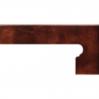 Клинкерная плитка, боковина правая 20x39 Gres de Aragon Albany Zanquin right Siena (коричневая)