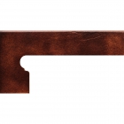 Клинкерная плитка, боковина левая 20x39 Gres de Aragon Albany Zanquin left Siena (коричневая)