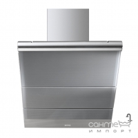 Настінна кухонна витяжка Smeg Linea KTS75CE Нерж сталь, сіре скло