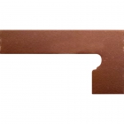 Клинкерная плитка, боковина правая 20x39 Gres de Aragon Italia Zanquin right Parma (коричневая)