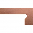 Клинкерная плитка, боковина правая 20x39 Gres de Aragon Italia Zanquin right Pisa (коричневая)