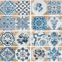 Клінкерна плитка декор 12x25 Gres de Aragon Retro Azul Tierra