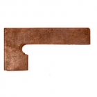 Клинкерная плитка, боковина левая 20x39 Gres de Aragon Mytho Zanquin left Rubino (коричневая)