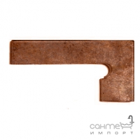 Клинкерная плитка, боковина правая 20x39 Gres de Aragon Mytho Zanquin right Rubino (коричневая)