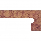 Клинкерная плитка, боковина правая 20x39 Gres de Aragon Jasper Zanquin right Marron (бежевая)