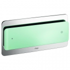 Кнопка слива бесконтактная Viega Visign for More 103S 630805 закалённое стекло зелёное, питание от сети 230V