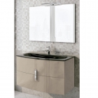 Комплект мебели для ванной комнаты Royo Group Bannio Round Vitreo Negro 100 в цвете