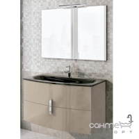 Комплект мебели для ванной комнаты Royo Group Bannio Round Vitreo Negro 100 в цвете