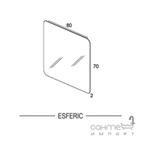 Зеркало для ванной комнаты Royo Group Esferic 80