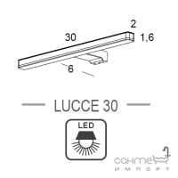LED-подcветка для зеркала Royo Group Lucce 30