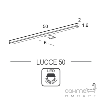 LED-підсвічування для дзеркала Royo Group Lucce 50