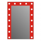 Прямоугольное зеркало с LED лампами Juergen Hollywood Color 100х70 с накладкой в цвете