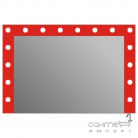 Прямокутне дзеркало із LED лампами Juergen Hollywood Color 120х80 із накладкою колір на вибір