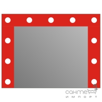 Прямокутне дзеркало із LED лампами Juergen Hollywood Color 80х60 із накладкою колір на вибір