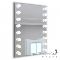 Квадратное зеркало с LED лампами Juergen Hollywood 2 50х50
