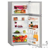 Двокамерний холодильник з верхньою морозилкою Liebherr CTPsl 2121 Comfort (А++) сріблястий