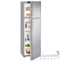 Двокамерний холодильник із верхньою морозилкою Liebherr CTNesf 3663 Premium NoFrost (А++) сріблястий