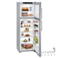 Двокамерний холодильник з верхньою морозилкою Liebherr CTNesf 3223 Comfort NoFrost (А++) сріблястий
