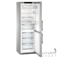 Двокамерний холодильник із нижньою морозилкою Liebherr CNPes 4358 Premium NoFrost (А+++) сріблястий