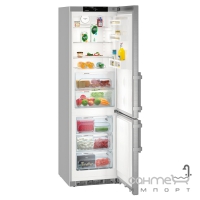 Двокамерний холодильник з нижньою морозилкою Liebherr CBNef 4815 Comfort BioFresh NoFrost (А+++) сріблястий